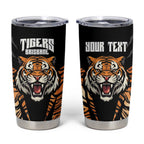 Brisbane Rugby Custom Tumbler Cup Go Tigers Skin Pattern - Aussie Hoodie