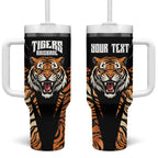 Brisbane Rugby Custom Tumbler With Handle Go Tigers Skin Pattern - Aussie Hoodie