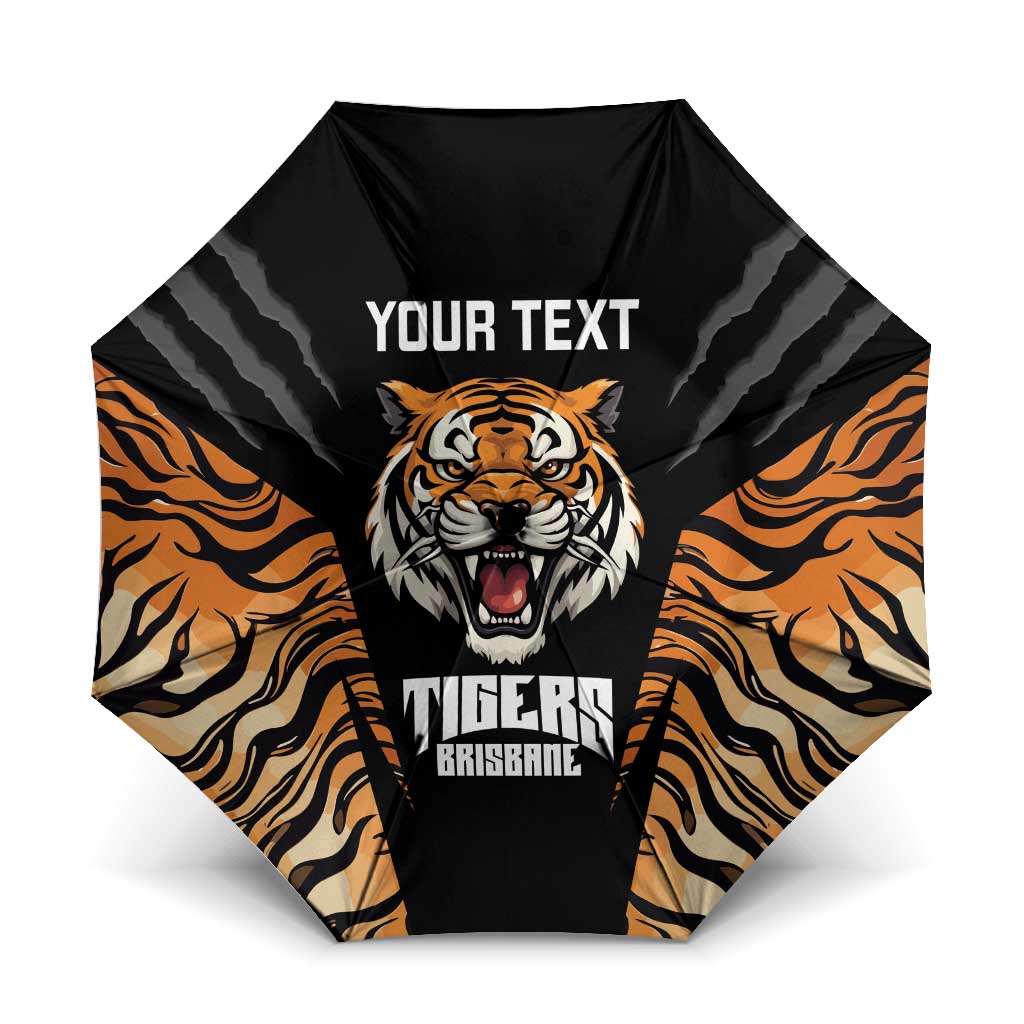 Brisbane Rugby Custom Umbrella Go Tigers Skin Pattern - Aussie Hoodie
