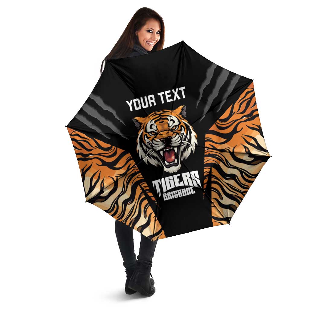Brisbane Rugby Custom Umbrella Go Tigers Skin Pattern - Aussie Hoodie