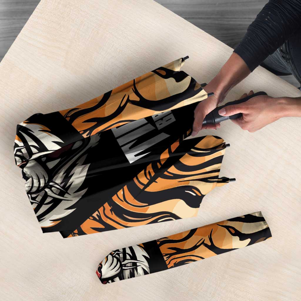 Brisbane Rugby Custom Umbrella Go Tigers Skin Pattern - Aussie Hoodie