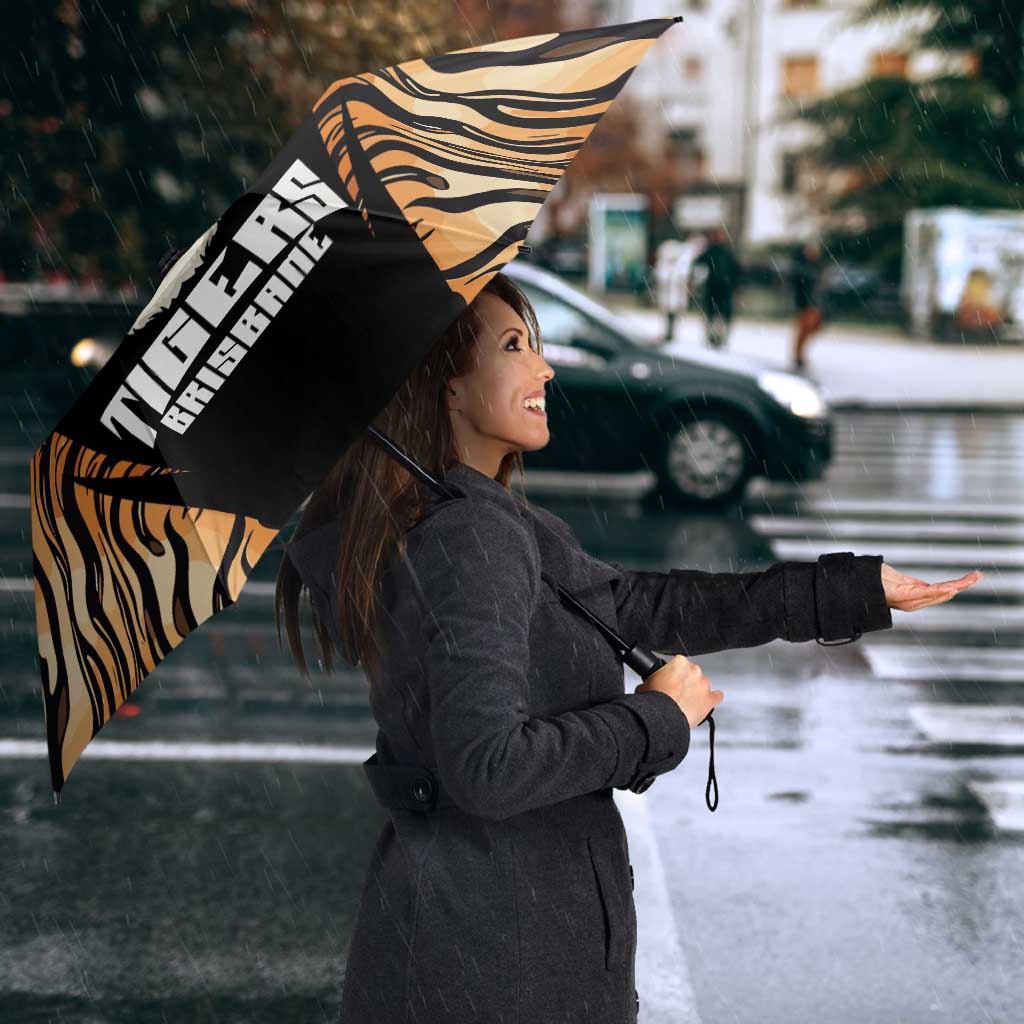 Brisbane Rugby Custom Umbrella Go Tigers Skin Pattern - Aussie Hoodie