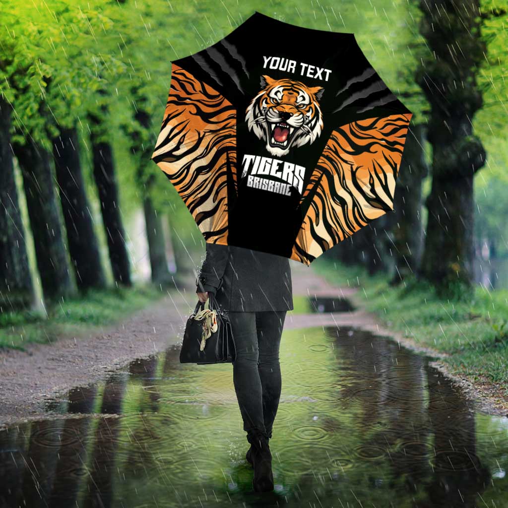 Brisbane Rugby Custom Umbrella Go Tigers Skin Pattern - Aussie Hoodie