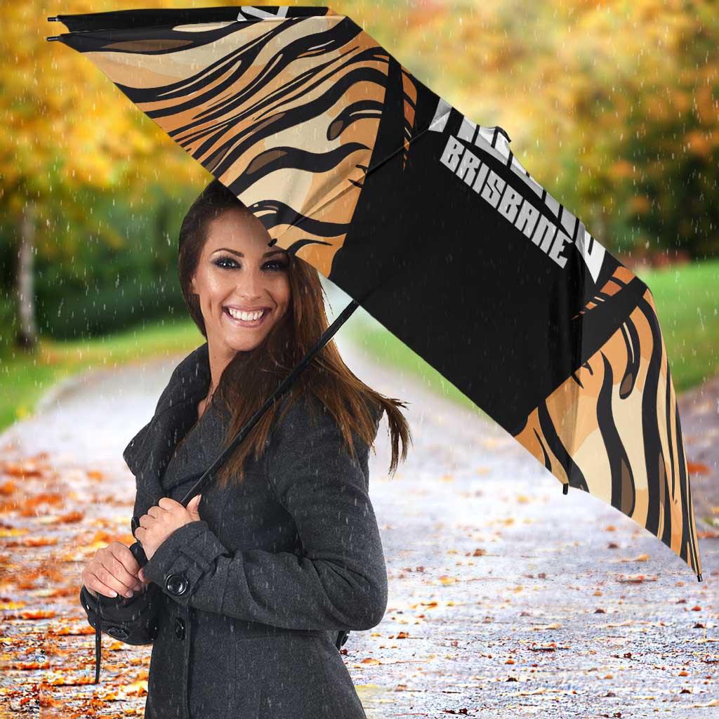Brisbane Rugby Custom Umbrella Go Tigers Skin Pattern - Aussie Hoodie