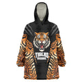 Brisbane Rugby Custom Wearable Blanket Hoodie Go Tigers Skin Pattern - Aussie Hoodie