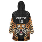 Brisbane Rugby Custom Wearable Blanket Hoodie Go Tigers Skin Pattern - Aussie Hoodie