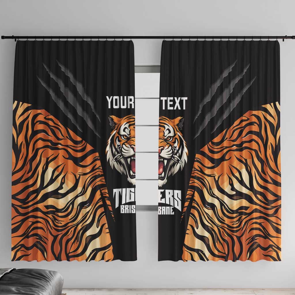 Brisbane Rugby Custom Window Curtain Go Tigers Skin Pattern - Aussie Hoodie