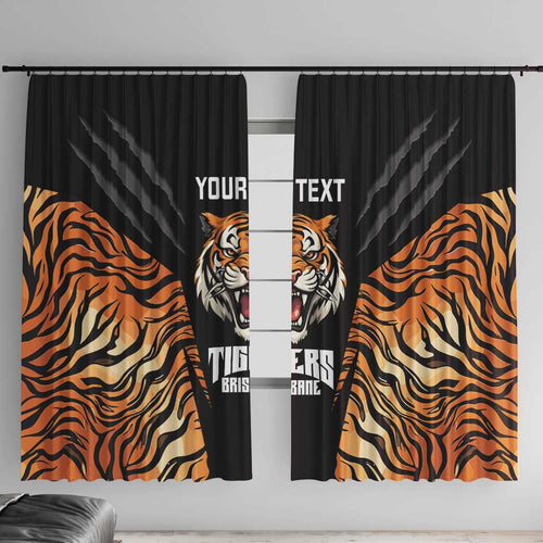 Brisbane Rugby Custom Window Curtain Go Tigers Skin Pattern - Aussie Hoodie