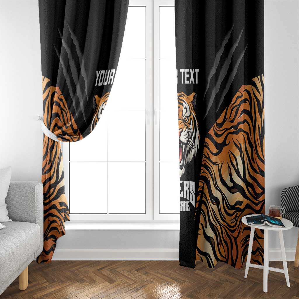 Brisbane Rugby Custom Window Curtain Go Tigers Skin Pattern - Aussie Hoodie