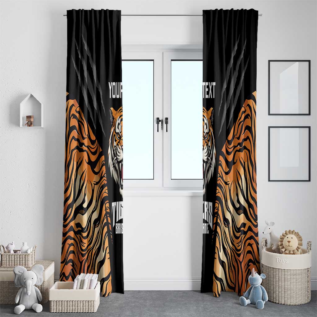 Brisbane Rugby Custom Window Curtain Go Tigers Skin Pattern - Aussie Hoodie