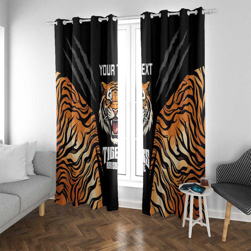 Brisbane Rugby Custom Window Curtain Go Tigers Skin Pattern - Aussie Hoodie