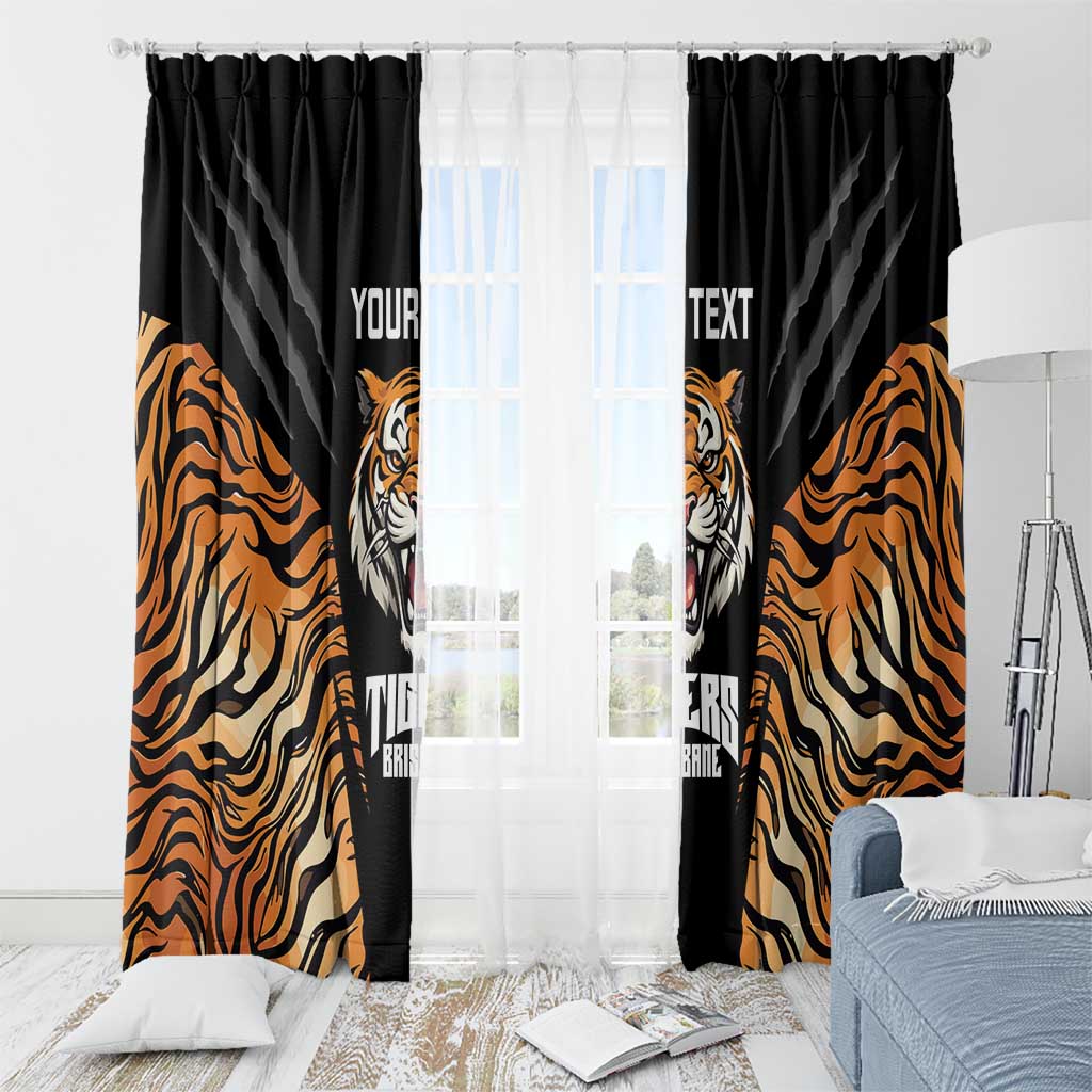 Brisbane Rugby Custom Window Curtain Go Tigers Skin Pattern - Aussie Hoodie