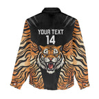 Brisbane Rugby Custom Women Casual Shirt Go Tigers Skin Pattern - Aussie Hoodie