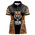 Brisbane Rugby Custom Women Polo Shirt Go Tigers Skin Pattern - Aussie Hoodie