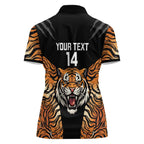 Brisbane Rugby Custom Women Polo Shirt Go Tigers Skin Pattern - Aussie Hoodie