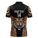Brisbane Rugby Custom Zipper Polo Shirt Go Tigers Skin Pattern - Aussie Hoodie