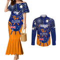 personalised-australia-barbecue-couples-matching-mermaid-dress-and-long-sleeve-button-shirts-aussie-lovers-bbq-indigenous-version