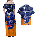 personalised-australia-barbecue-couples-matching-off-shoulder-maxi-dress-and-hawaiian-shirt-aussie-lovers-bbq-indigenous-version
