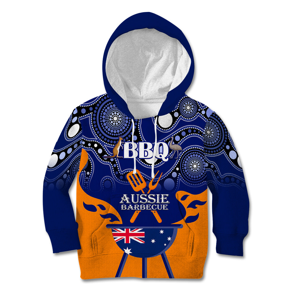 personalised-australia-barbecue-kid-hoodie-aussie-lovers-bbq-indigenous-version