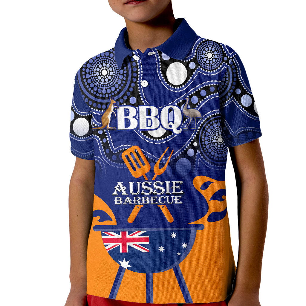 personalised-australia-barbecue-kid-polo-shirt-aussie-lovers-bbq-indigenous-version