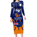 personalised-australia-barbecue-long-sleeve-bodycon-dress-aussie-lovers-bbq-indigenous-version