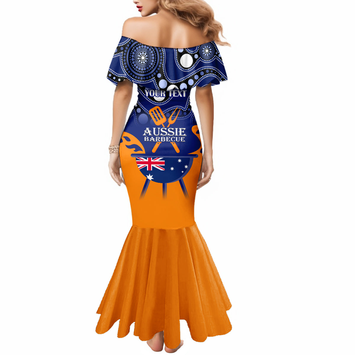 personalised-australia-barbecue-mermaid-dress-aussie-lovers-bbq-indigenous-version