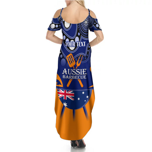 personalised-australia-barbecue-summer-maxi-dress-aussie-lovers-bbq-indigenous-version