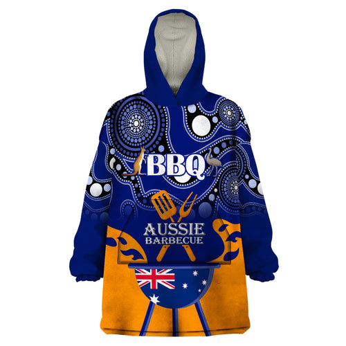 personalised-australia-barbecue-wearable-blanket-hoodie-aussie-lovers-bbq-indigenous-version