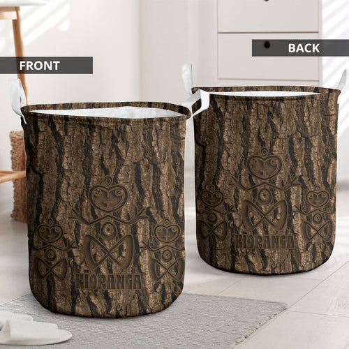 Kioranga Moriori New Zealand Laundry Basket Kopi Rakau Carving Art