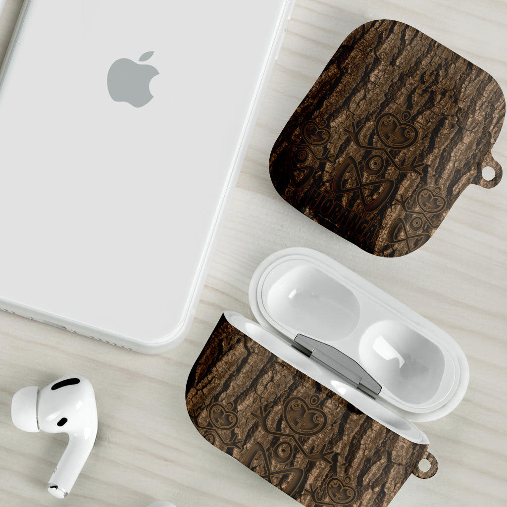 Kioranga Moriori New Zealand AirPods Case Kopi Rakau Carving Art