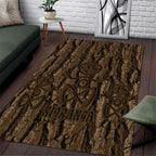 Kioranga Moriori New Zealand Area Rug Kopi Rakau Carving Art