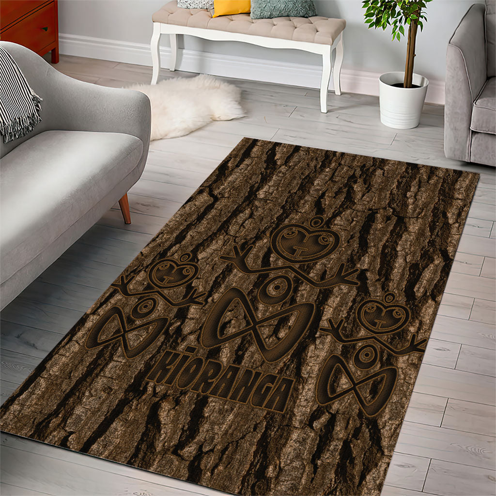 Kioranga Moriori New Zealand Area Rug Kopi Rakau Carving Art