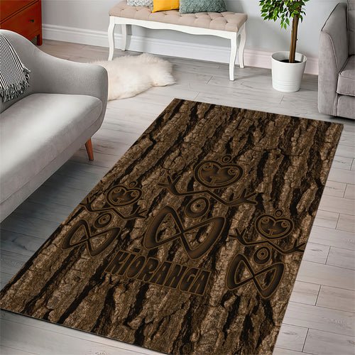 Kioranga Moriori New Zealand Area Rug Kopi Rakau Carving Art