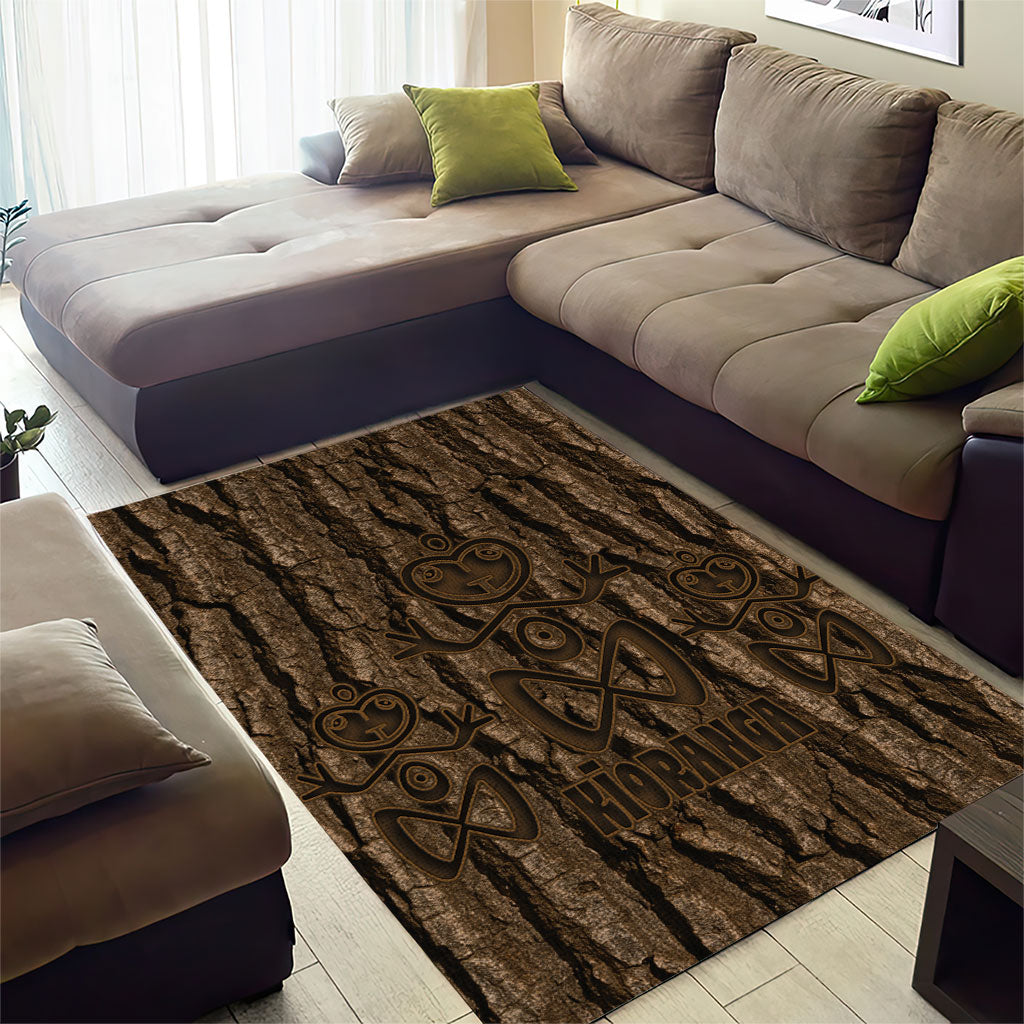 Kioranga Moriori New Zealand Area Rug Kopi Rakau Carving Art