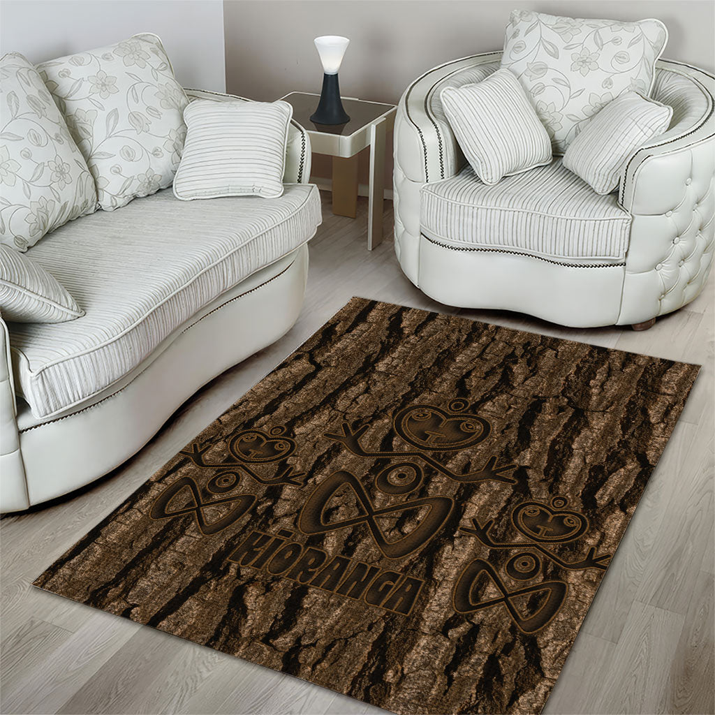 Kioranga Moriori New Zealand Area Rug Kopi Rakau Carving Art