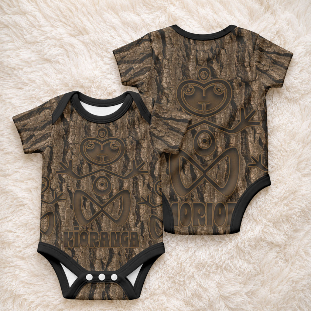Kioranga Moriori New Zealand Baby Onesie Kopi Rakau Carving Art