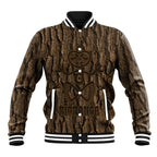 Kioranga Moriori New Zealand Baseball Jacket Kopi Rakau Carving Art