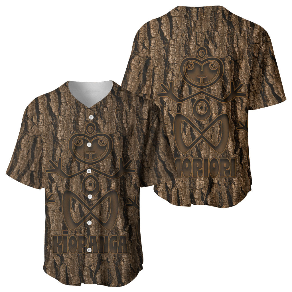 Kioranga Moriori New Zealand Baseball Jersey Kopi Rakau Carving Art