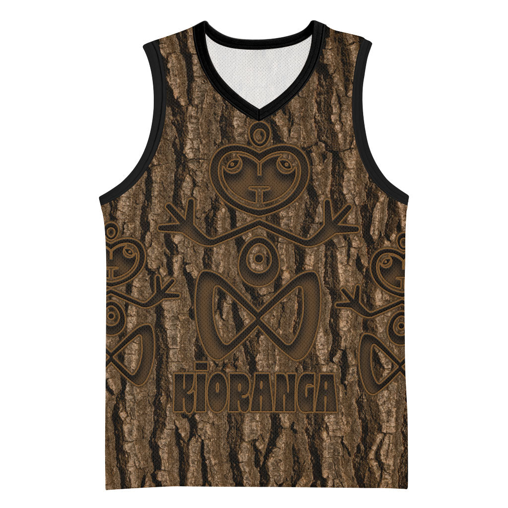 Kioranga Moriori New Zealand Basketball Jersey Kopi Rakau Carving Art