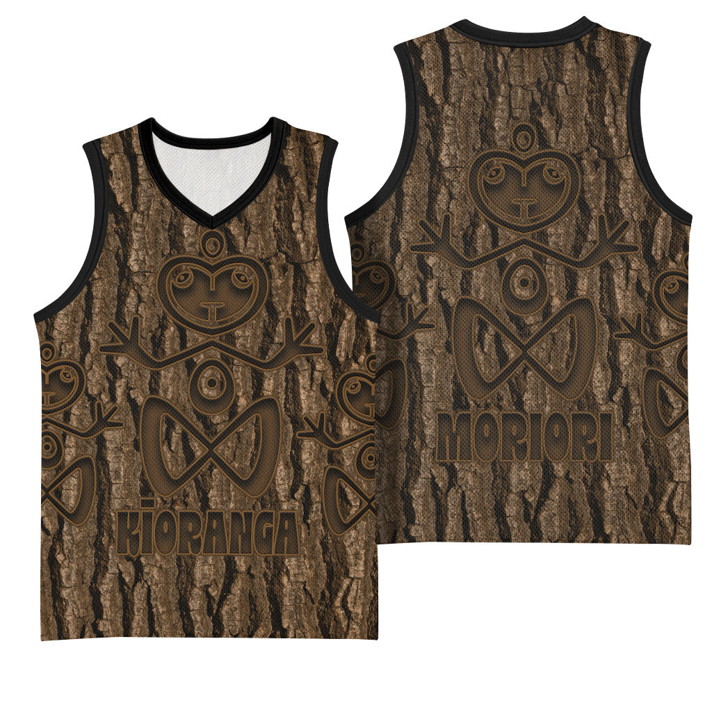 Kioranga Moriori New Zealand Basketball Jersey Kopi Rakau Carving Art