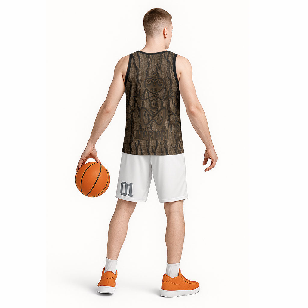 Kioranga Moriori New Zealand Basketball Jersey Kopi Rakau Carving Art