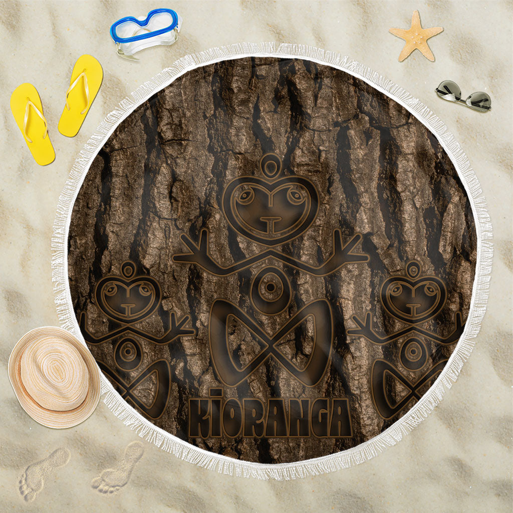 Kioranga Moriori New Zealand Beach Blanket Kopi Rakau Carving Art
