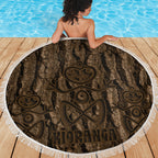Kioranga Moriori New Zealand Beach Blanket Kopi Rakau Carving Art