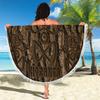 Kioranga Moriori New Zealand Beach Blanket Kopi Rakau Carving Art