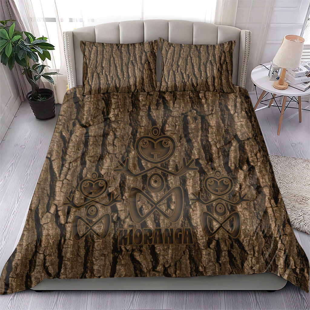Kioranga Moriori New Zealand Bedding Set Kopi Rakau Carving Art