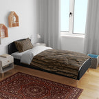 Kioranga Moriori New Zealand Bedding Set Kopi Rakau Carving Art