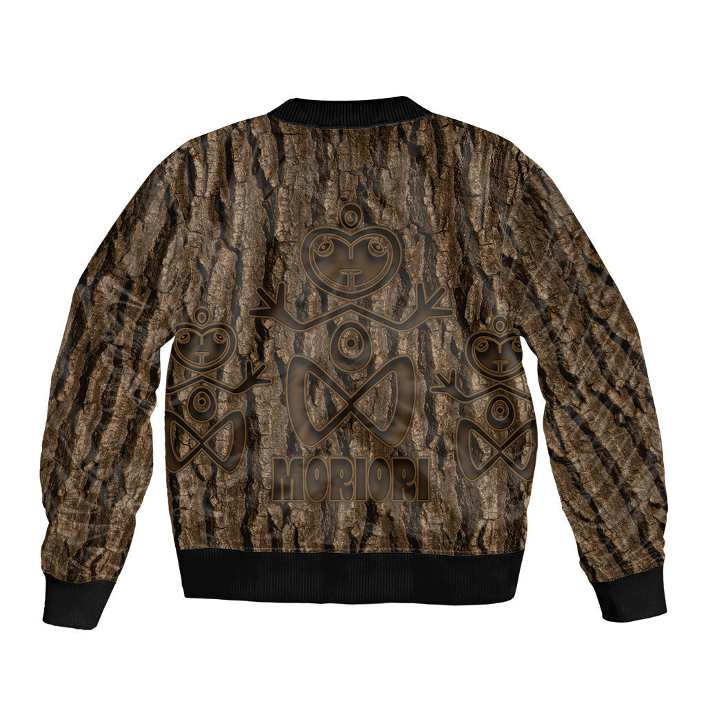 Kioranga Moriori New Zealand Bomber Jacket Kopi Rakau Carving Art