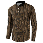 Kioranga Moriori New Zealand Button Sweatshirt Kopi Rakau Carving Art