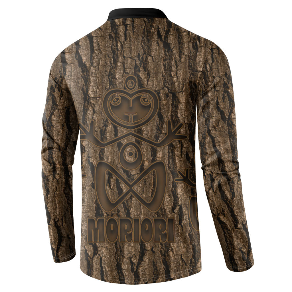 Kioranga Moriori New Zealand Button Sweatshirt Kopi Rakau Carving Art