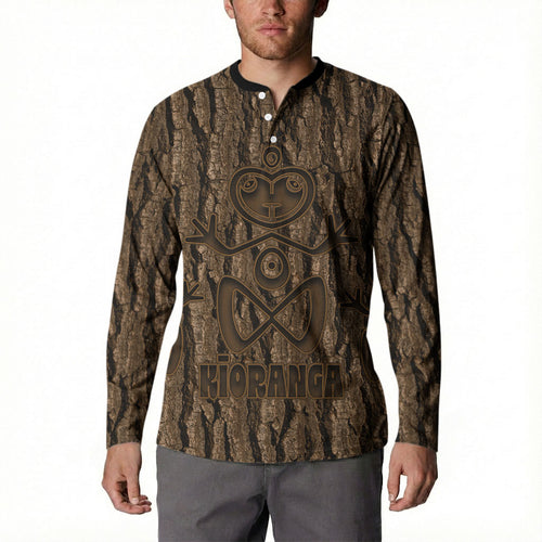 Kioranga Moriori New Zealand Button Sweatshirt Kopi Rakau Carving Art